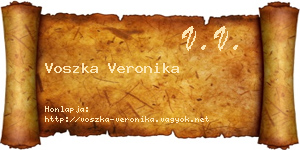 Voszka Veronika névjegykártya