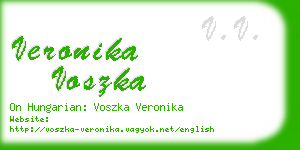 veronika voszka business card